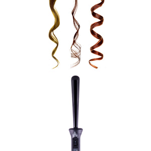 Cool Tip Reverse Curls Tourmaline Curling Wand - Black - RoyaleUSA