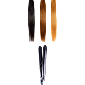 Ceramic Tourmaline Vapor Styling Hair Straightener with Argan Infusion Oil - Black - RoyaleUSA