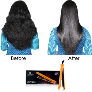 Platinum Genius Heating Element Hair Straightener with 100% Ceramic Plates - Orange Citrus - RoyaleUSA