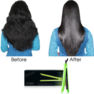 Platinum Genius Heating Element Hair Straightener with 100% Ceramic Plates - Lime Green - RoyaleUSA